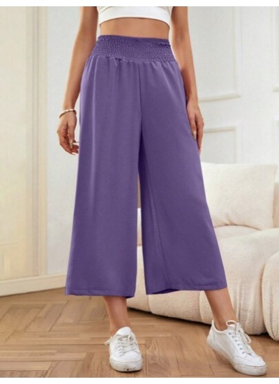 LUNE Solid Wide Leg Capris Pants - Choose Your Size