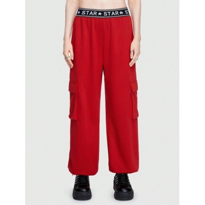 Street Life Women.s Letter Print Webbing Pocket Cargo Sweatpants - Choose Your