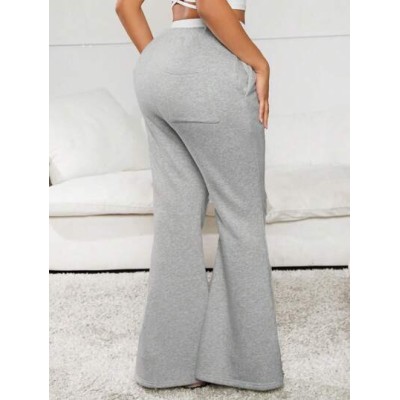 SXY Women.S Double Waistband Decorated Flared Pants - Choose Your Size