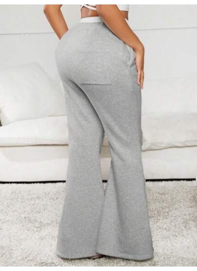 SXY Women.S Double Waistband Decorated Flared Pants - Choose Your Size