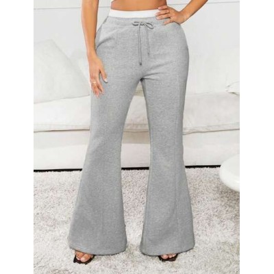 SXY Women.S Double Waistband Decorated Flared Pants - Choose Your Size