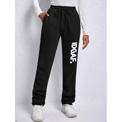 Slayr Women.s Letter Print Fleece Sweatpants - Choose Your Size