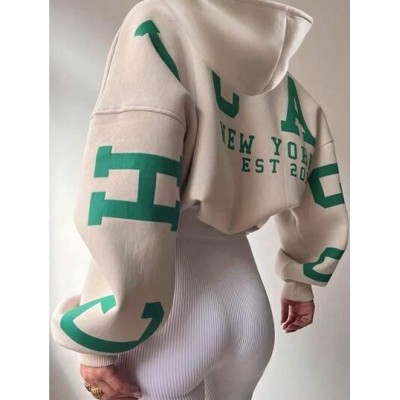 EZwear Short Length Hoodie With Text Print - Choose Your Size