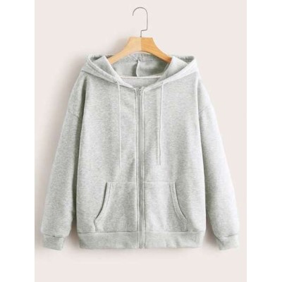 EZwear Solid Zip Up Drawstring Hoodie - Choose Your Size