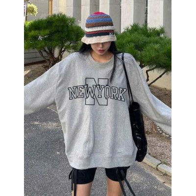 Letter Graphic Drop Shoulder Sweatshirt - Choose Your Size