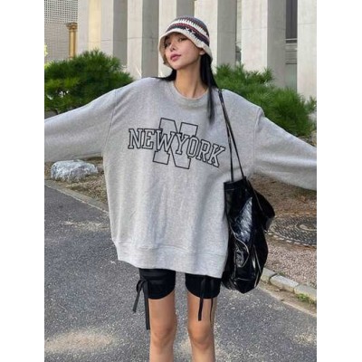 Letter Graphic Drop Shoulder Sweatshirt - Choose Your Size