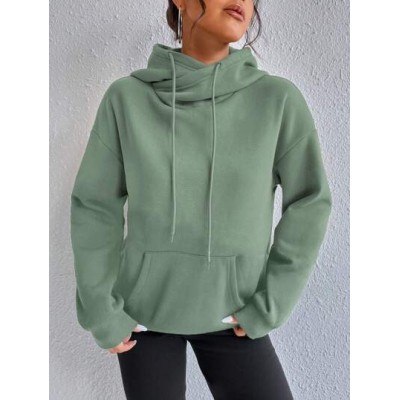 EZwear Kangaroo Pocket Drop Shoulder Drawstring Hoodie - Choose Your Size