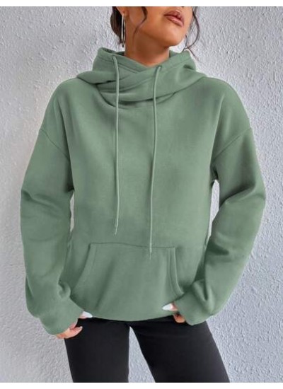 EZwear Kangaroo Pocket Drop Shoulder Drawstring Hoodie - Choose Your Size