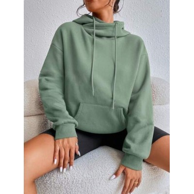 EZwear Kangaroo Pocket Drop Shoulder Drawstring Hoodie - Choose Your Size