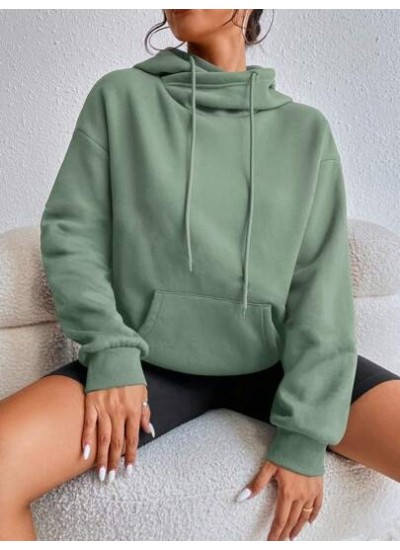 EZwear Kangaroo Pocket Drop Shoulder Drawstring Hoodie - Choose Your Size