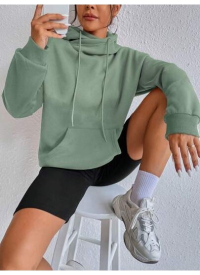 EZwear Kangaroo Pocket Drop Shoulder Drawstring Hoodie - Choose Your Size