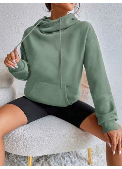 EZwear Kangaroo Pocket Drop Shoulder Drawstring Hoodie - Choose Your Size