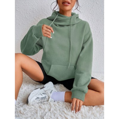 EZwear Kangaroo Pocket Drop Shoulder Drawstring Hoodie - Choose Your Size