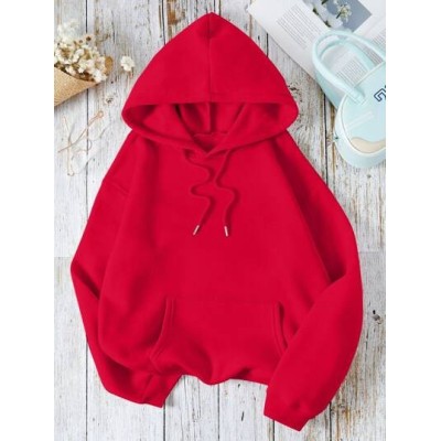 EZwear Slogan Graphic Kangaroo Pocket Thermal Lined Drawstring Hoodie - Choose