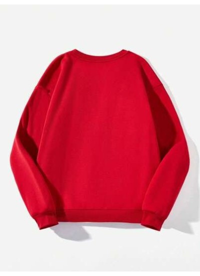 Slayr Casual Sweatshirt With Round Neckline, Drop Shoulder And Text Print - Cho