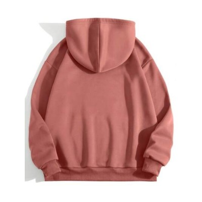 EZwear Letter Graphic Kangaroo Pocket Drawstring Thermal Lined Hoodie - Choose