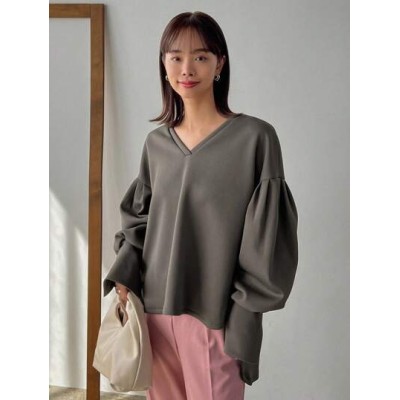 Women.s V-neck Drop Shoulder Sleeve Sweatshirt - Choose Your Size