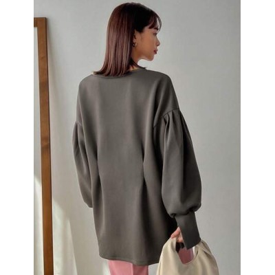 Women.s V-neck Drop Shoulder Sleeve Sweatshirt - Choose Your Size