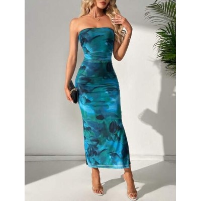 Tall Tie-Dye Strapless Dress - Choose Your Size