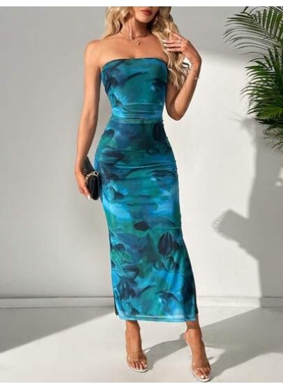 Tall Tie-Dye Strapless Dress - Choose Your Size