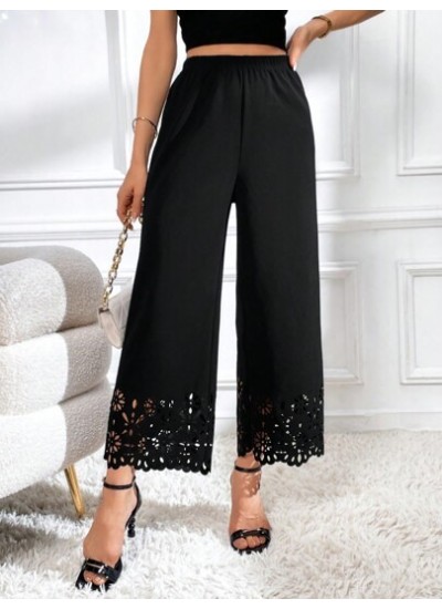 Privé Laser Cut Out Wide Leg Pants - Choose Your Size