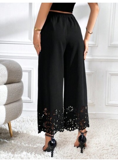 Privé Laser Cut Out Wide Leg Pants - Choose Your Size