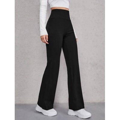 EZwear Wide Waistband Flare Leg Pants - Choose Your Size