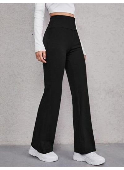 EZwear Wide Waistband Flare Leg Pants - Choose Your Size