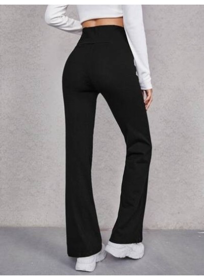 EZwear Wide Waistband Flare Leg Pants - Choose Your Size