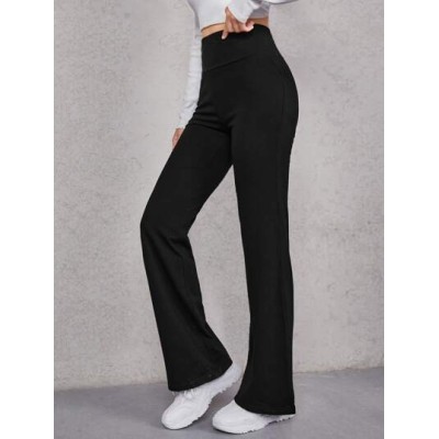 EZwear Wide Waistband Flare Leg Pants - Choose Your Size