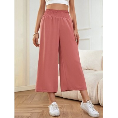 Essnce Shirred Waist Wide Leg Pants - Choose Your Size