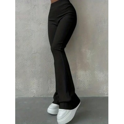 EZwear Women.s Solid Color Bell Bottom Pants - Choose Your Size