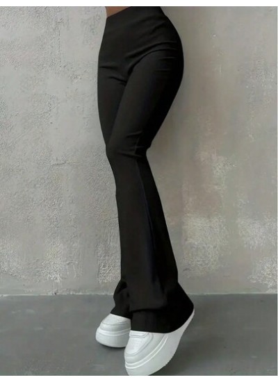 EZwear Women.s Solid Color Bell Bottom Pants - Choose Your Size