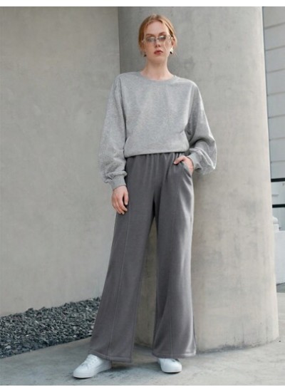 Dark Gray Wide-leg Sweatpants - Choose Your Size