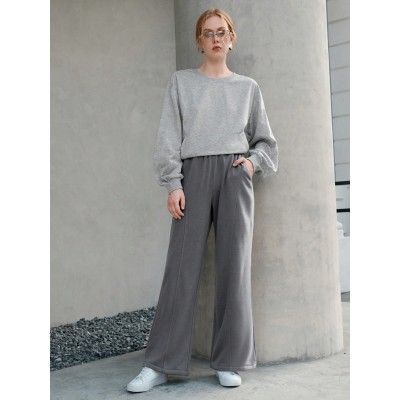 Dark Gray Wide-leg Sweatpants - Choose Your Size