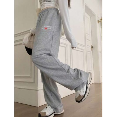 Letter Graphic Drawstring Waist Sweatpants - Choose Your Size