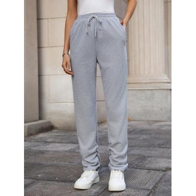 LUNE Women.S Solid Drawstring Waist Sweatpants - Choose Your Size