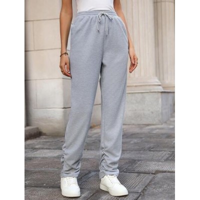 LUNE Women.S Solid Drawstring Waist Sweatpants - Choose Your Size