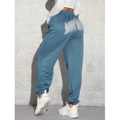 SXY Women.s Back Printed Tapered Sweatpants - Choose Your Size