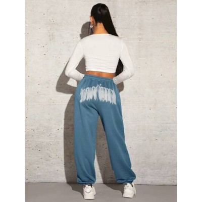 SXY Women.s Back Printed Tapered Sweatpants - Choose Your Size