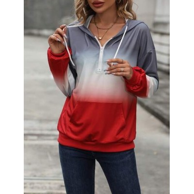 LUNE Ombre Drop Shoulder Drawstring Hoodie - Choose Your Size