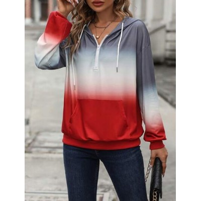 LUNE Ombre Drop Shoulder Drawstring Hoodie - Choose Your Size