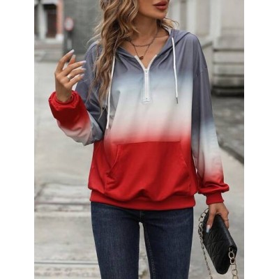 LUNE Ombre Drop Shoulder Drawstring Hoodie - Choose Your Size