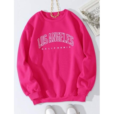 EZwear Letter Graphic Thermal Lined Sweatshirt - Choose Your Size