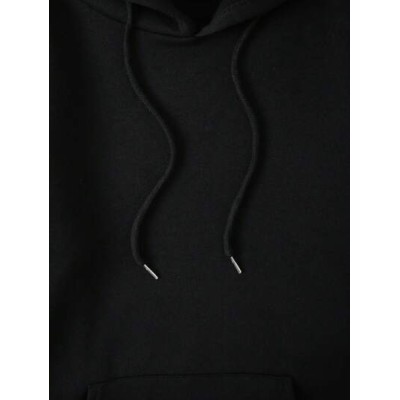 EZwear Slogan Graphic Drop Shoulder Drawstring Hoodie - Choose Your Size