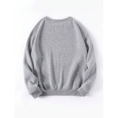 EZwear Letter Graphic Thermal Lined Sweatshirt - Choose Your Size