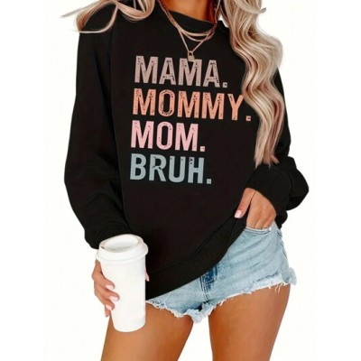 LUNE Slogan Print Round Neck Sweatshirt - Choose Your Size