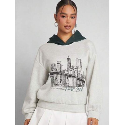 Haute New York Graphic Colorblock Hoodie - Choose Your Size