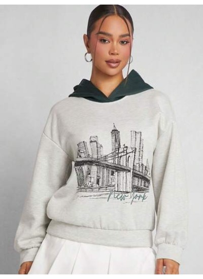 Haute New York Graphic Colorblock Hoodie - Choose Your Size