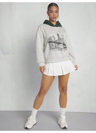 Haute New York Graphic Colorblock Hoodie - Choose Your Size